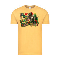 Vintage Mustard Fa La La Trex Christmas Vintage Tee - FaDigitalArtStudio