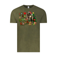 Vintage Olive Fa La La Trex Christmas Vintage Tee - FaDigitalArtStudio