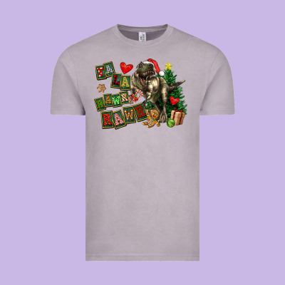 Fa La La Trex Christmas Vintage Tee Designed By Fadigitalartstudio