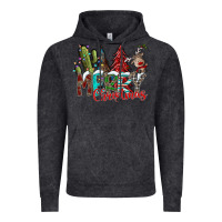 Vintage Black Merry Christmas Vintage Hoodie - CowhideDigitalArt