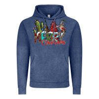 Vintage Denim Merry Christmas Vintage Hoodie - CowhideDigitalArt
