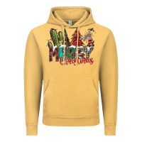 Vintage Mustard Merry Christmas Vintage Hoodie - CowhideDigitalArt