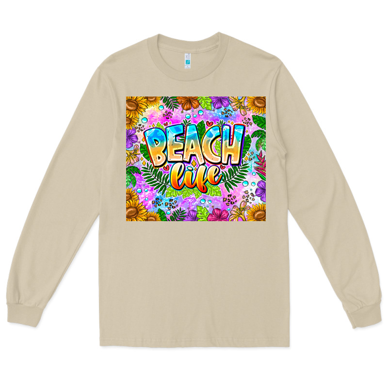 Beach Life Long Sleeve Tee by CowhideDigitalArt | Teevron