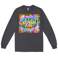 Smoke Beach Life Long Sleeve Tee - CowhideDigitalArt