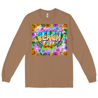 Toasted Coconut Beach Life Long Sleeve Tee - CowhideDigitalArt