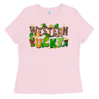 Bubblegum Pink Western Lucky Ladies Tee - FaDigitalArtStudio