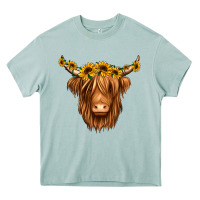 Arona sunflower headband highland cow Heavy Core Tee - Jasminsmagicworld