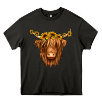 Asphalt sunflower headband highland cow Heavy Core Tee - Jasminsmagicworld