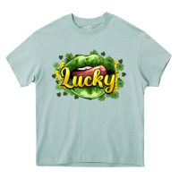 Arona St. Patrick's Day lips lucky Heavy Core Tee - HowdyJamesFarm