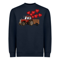 Navy farm tractor Heavyweight Sweatshirt - RanaPortraitStore