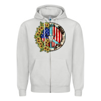 Dove Grey Peace sign Zipper Hoodie - JahusDesignShop