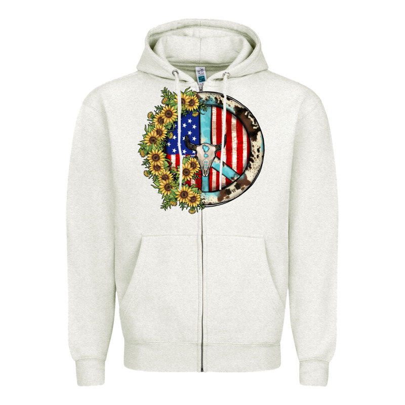 Peace Sign Zipper Hoodie by JahusDesignShop | Teevron