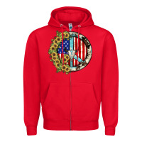 Red Peace sign Zipper Hoodie - JahusDesignShop