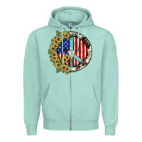 Seafoam Peace sign Zipper Hoodie - JahusDesignShop