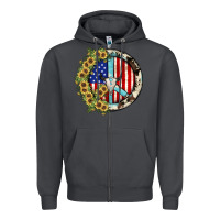 Smoke Peace sign Zipper Hoodie - JahusDesignShop