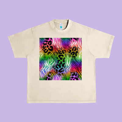 Neon Safari Seamless Pattern 2 Urban Heavy Tee Designed By Bundleandbundleshop