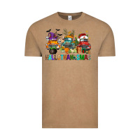 Vintage Coffee hallothanksmas trucks Vintage Tee - FaDigitalArtStudio