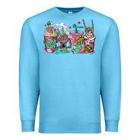 Ocean Blue skeleton summer coffee cups Premium Sweatshirt - Jasminsmagicworld
