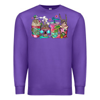 Purple skeleton summer coffee cups Premium Sweatshirt - Jasminsmagicworld