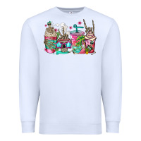 White skeleton summer coffee cups Premium Sweatshirt - Jasminsmagicworld