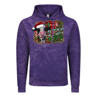 Cloud Purple merry christmas cow Vintage Hoodie - CowhideDigitalArt