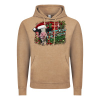 Vintage Coffee merry christmas cow Vintage Hoodie - CowhideDigitalArt