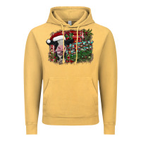 Vintage Mustard merry christmas cow Vintage Hoodie - CowhideDigitalArt