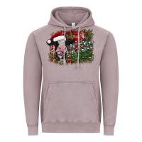 Vintage Zinc merry christmas cow Vintage Hoodie - CowhideDigitalArt