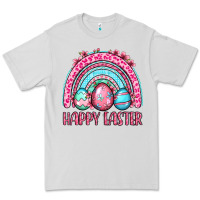 Dove Grey Happy Easter eggs rainbow Premium Tee - OliviaCreatesArt