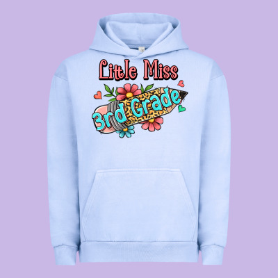 Little Miss Third Grade Urban Hoodie Designed By Jasminsmagicworld