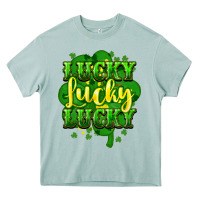 Arona lucky lucky lucky clover St. Patrick's Heavy Core Tee - HowdyJamesFarm