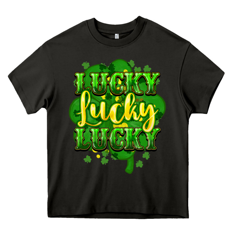 Lucky Lucky Lucky Clover St. Patrick's Heavy Core Tee by HowdyJamesFarm | Teevron