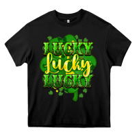 Black lucky lucky lucky clover St. Patrick's Heavy Core Tee - HowdyJamesFarm
