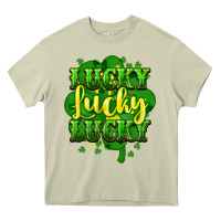 Mossy lucky lucky lucky clover St. Patrick's Heavy Core Tee - HowdyJamesFarm