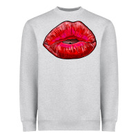 Heather Grey kiss Heavyweight Sweatshirt - RanaPortraitStore