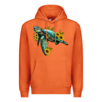 Carrot sea turtle with sunflowers Premium Hoodie - Artiststas