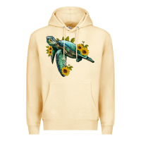 Pina Colada sea turtle with sunflowers Premium Hoodie - Artiststas