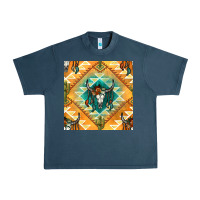 Midnight Navy native american aztec seamless pattern Urban Heavy Tee - BundleAndBundleShop