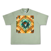Oil Green native american aztec seamless pattern Urban Heavy Tee - BundleAndBundleShop
