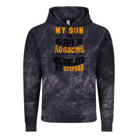 Cloud Black My Son Is Super Awesome His Stepdad Vintage Hoodie - artisFamous