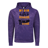 Cloud Purple My Son Is Super Awesome His Stepdad Vintage Hoodie - artisFamous