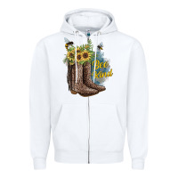 White Bee Kind Zipper Hoodie - JahusDesignShop