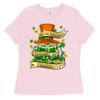 Bubblegum Pink buy me green beer and tell me ı am pretty Ladies Tee - FaDigitalArtStudio