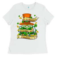 White buy me green beer and tell me ı am pretty Ladies Tee - FaDigitalArtStudio