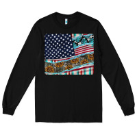 Black American Flag Mouse Pad Long Sleeve Tee - CowhideDigitalArt