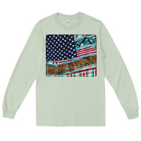 Matcha American Flag Mouse Pad Long Sleeve Tee - CowhideDigitalArt