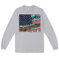 Moon Dust American Flag Mouse Pad Long Sleeve Tee - CowhideDigitalArt