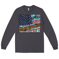 Smoke American Flag Mouse Pad Long Sleeve Tee - CowhideDigitalArt
