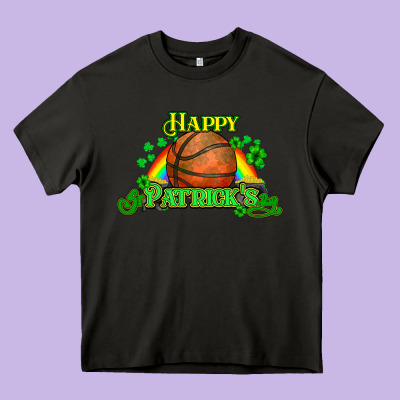 St. Patrick's Day Basketball Heavy Core Tee Designed By Howdyjamesfarm