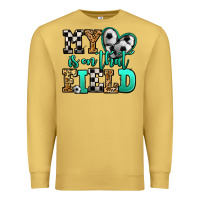 Antique Gold my heart is on that field soccer Premium Sweatshirt - Jasminsmagicworld